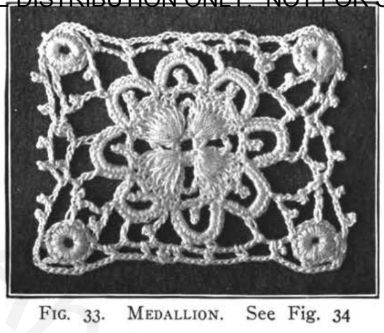 Crochet Irlandais, médaillon&nbsp;ancien