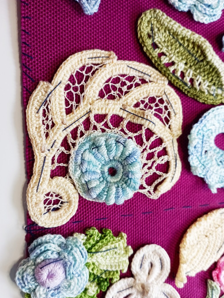 jardin fleuri détail début de maillage