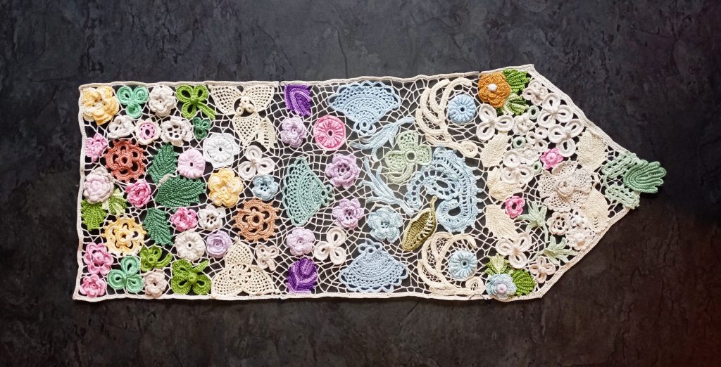 jardin fleuri avec maillage