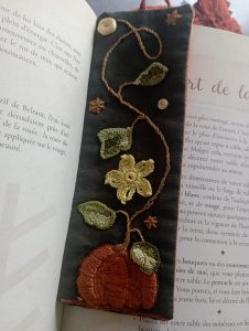 marque-page droit citrouille